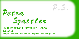 petra szattler business card